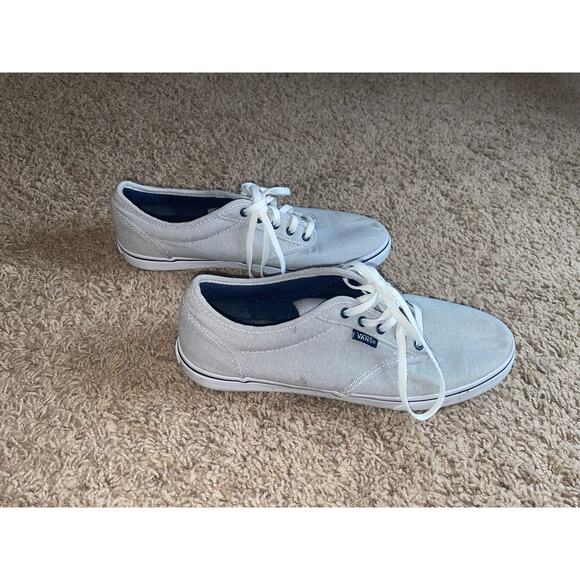 Vans Blue & White Striped Sneakers - Size 8M. - Picture 4 of 7